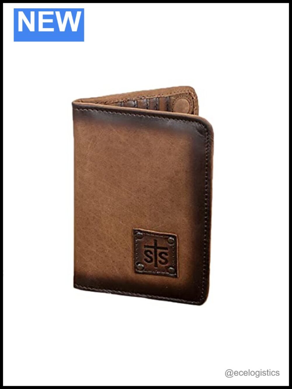Genuine Full-Grain Leather Magnetic Wallet with ID Slots, Checkbook & Coin